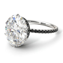 Hidden Halo Oval Diamond Engagement Ring - Gemma No. 33 image 1