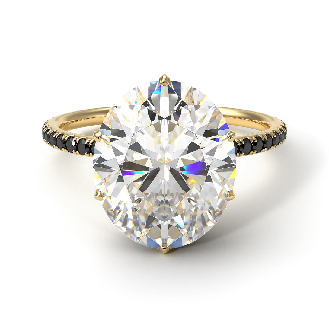 Hidden Halo Oval Diamond Engagement Ring - Gemma No. 31