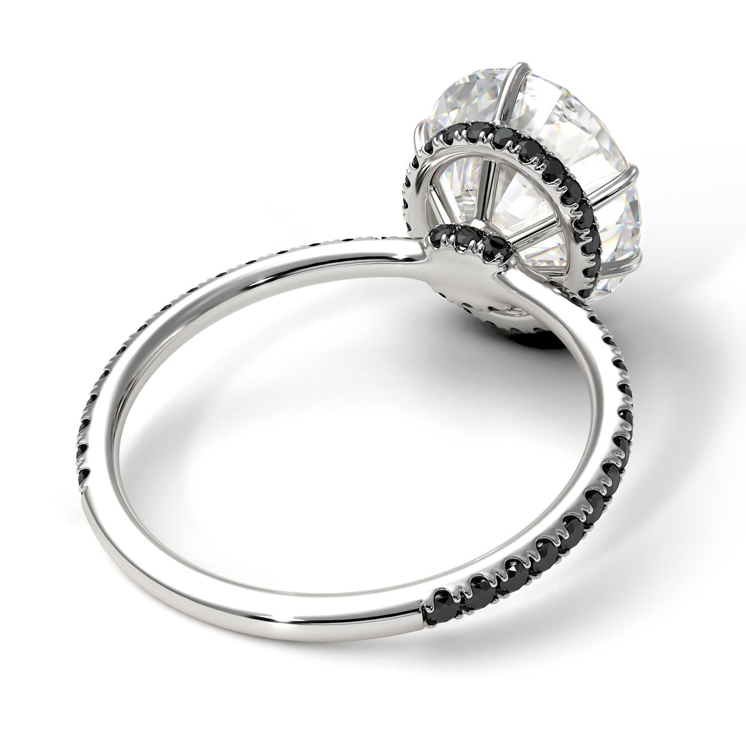 Hidden Halo Oval Diamond Engagement Ring - Gemma No. 33