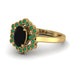 Honeycomb Halo Oval Black Diamond Ring - Laura No. 22 image 2