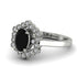 Honeycomb Halo Oval Black Diamond Ring - Laura No. 9 image 2