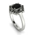 Honeycomb Halo Oval Black Diamond Ring - Laura No. 39
