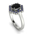 Honeycomb Halo Oval Black Diamond Ring - Laura No. 69 image 3