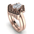 Honeycomb Halo Oval Diamond Bridal Set - Laura No. 32 image 1