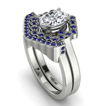 Honeycomb Halo Oval Diamond Bridal Set - Laura No. 63 image 1