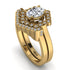 Honeycomb Halo Oval Diamond Bridal Set - Laura No. 1 image 1