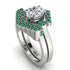 Honeycomb Halo Oval Diamond Bridal Set - Laura No. 18