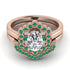 Honeycomb Halo Oval Diamond Bridal Set - Laura No. 17