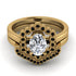 Honeycomb Halo Oval Diamond Bridal Set - Laura No. 31 image 2