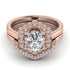 Honeycomb Halo Oval Diamond Bridal Set - Laura No. 2 image 2