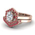 Honeycomb Halo Oval Diamond Bridal Set - Laura No. 47 image 3