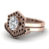Honeycomb Halo Oval Diamond Bridal Set - Laura No. 32