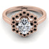 Honeycomb Halo Oval Diamond Ring - Laura No. 32