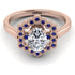 Honeycomb Halo Oval Diamond Ring - Laura No. 62 image 1