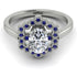 Honeycomb Halo Oval Diamond Ring - Laura No. 63