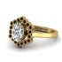 Honeycomb Halo Oval Diamond Ring - Laura No. 31 image 2
