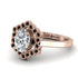Honeycomb Halo Oval Diamond Ring - Laura No. 32 image 2