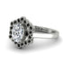 Honeycomb Halo Oval Diamond Ring - Laura No. 33 image 2