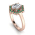 Honeycomb Halo Oval Diamond Ring - Laura No. 17