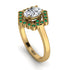 Honeycomb Halo Oval Diamond Ring - Laura No. 16 image 3