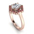 Honeycomb Halo Oval Diamond Ring - Laura No. 47 image 3