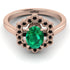 Honeycomb Halo Oval Emerald Ring - Laura No. 35 image 1