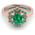 Honeycomb Halo Oval Emerald Ring - Laura No. 20 image 1
