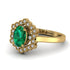 Honeycomb Halo Oval Emerald Ring - Laura No. 4 image 2