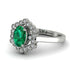 Honeycomb Halo Oval Emerald Ring - Laura No. 6 image 2