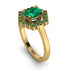 Honeycomb Halo Oval Emerald Ring - Laura No. 19 image 3