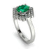 Honeycomb Halo Oval Emerald Ring - Laura No. 6