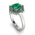 Honeycomb Halo Oval Emerald Ring - Laura No. 21