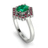Honeycomb Halo Oval Emerald Ring - Laura No. 51 image 3