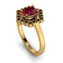 Honeycomb Halo Oval Ruby Ring - Laura No. 40