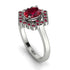 Honeycomb Halo Oval Ruby Ring - Laura No. 57