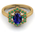 Honeycomb Halo Oval Sapphire Ring - Laura No. 28 image 1
