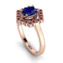 Honeycomb Halo Oval Sapphire Ring - Laura No. 59 image 3