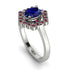 Honeycomb Halo Oval Sapphire Ring - Laura No. 60 image 3