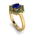 Honeycomb Halo Oval Sapphire Ring - Laura No. 28 image 3