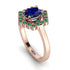 Honeycomb Halo Oval Sapphire Ring - Laura No. 29 image 3