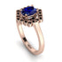 Honeycomb Halo Oval Sapphire Ring - Laura No. 44 image 3
