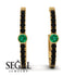 Hoop Emerald Earrings Micro Pave - Ansley No. 34 image 9