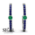 Hoop Emerald Earrings Micro Pave - Ansley No. 66