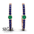 Hoop Emerald Earrings Micro Pave - Ansley No. 65 image 9
