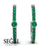 Hoop Emerald Earrings Micro Pave - Ansley No. 21