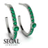 Hoop Emerald Earrings Micro Pave - Ansley No. 21 image 2
