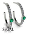 Hoop Emerald Earrings Micro Pave - Ansley No. 6