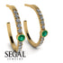 Hoop Emerald Earrings Micro Pave - Ansley No. 4 image 2