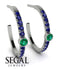 Hoop Emerald Earrings Micro Pave - Ansley No. 66 image 2