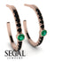Hoop Emerald Earrings Micro Pave - Ansley No. 35